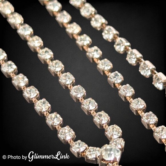 Lovisa Dainty Clear Crystal Lariat Y-Drop Rose Gold Tone Necklace - Picture 3 of 12